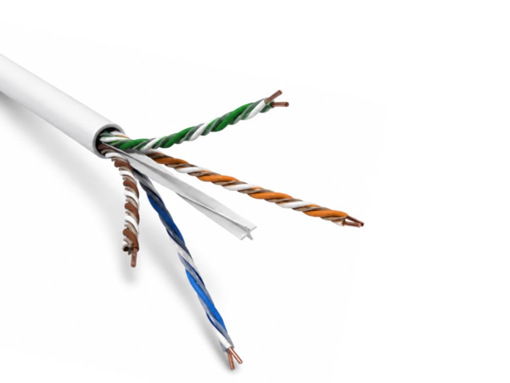 MATASSA BOBINA CAVO DI RETE 305 METRI ETHERNET UTP CAT 6 4X2 AWG 23 LAN RJ45 CCA