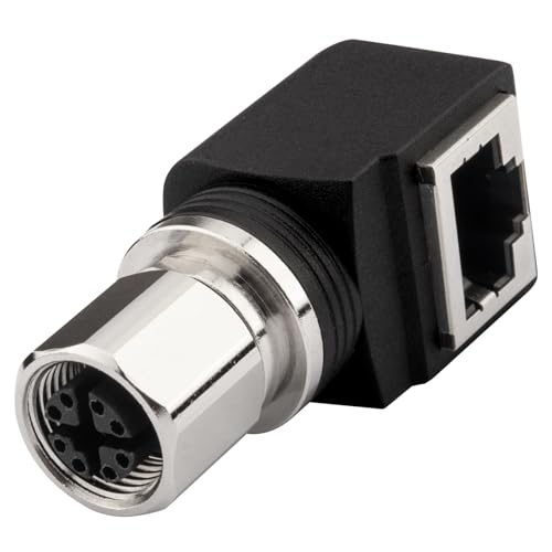 Adaptador RJ45 a M12 X Coded 8 Pin Rotable miniatura 1