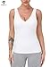 Workout Tops for Women Yoga Tank Tops with Built in Bra Wirefree Padded Yoga Bras Gym Running Athletic Shirt V-Neck Camisole White