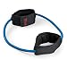 SPRI Xercuff Leg Resistance Band Exercise Cord with Non-Slip Padded Ankle Cuffs, Blue, Heavy
