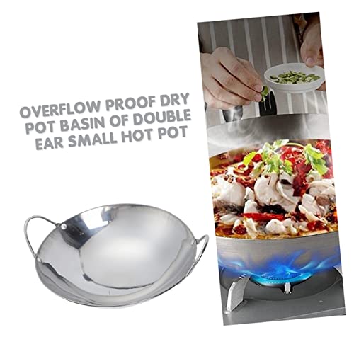 Wok de acero inoxidable UPKOCH 2 piezas 9.45 x 8.66 x 2.36 pulgadas miniatura 6