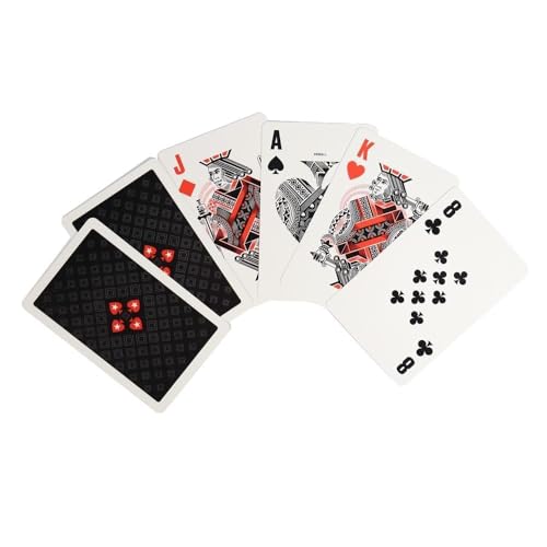 Black Diamond Fade Spielkartendeck - 100% Plastik-Pokerkarten mit zweifarbigen Farben - Langlebig und wasserdicht - Premium-Deck für Texas Hold'em, Heimspiele und Sammler – Bild 3