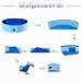 LUFEIS Hundepool 60x20cm Hundepool Schwimmbad,Hundebecken Faltbar mit Ablassventil,Planschbecken Rutschfest, Swimmingpool für Hunde,Faltbarer Pool Hundepools Schwimmbecken für Kleine Hunde Katze(Blau)