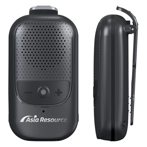 AsiaResource クリップ式 ウェアラブルスピーカー Bluetooth 【6ヶ月間保証付き】 ブルートゥース スピーカー IPX5防水 Type-C対応 充電式 タイプC 小型 軽量54g 最大6.5時間再生 3.7V 600mAh マイク付き 通話可能【技適マーク取得済み】 アジアリソース