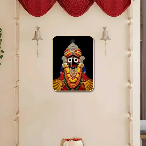 Image of SAF Lord Jagannath Wall Art with Table Top Stand & Wall Hanging Hole | Jagannath Ji MDF Religious Painting for Home Mandir Pooja Room Office Decor