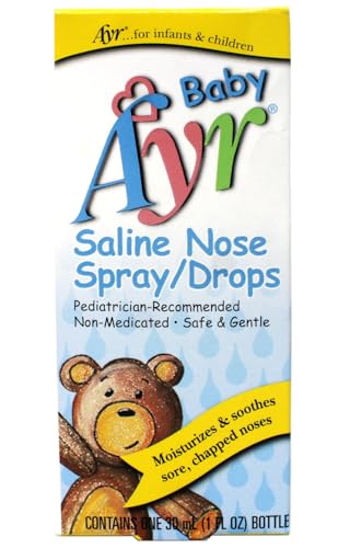 Image of Baby Ayr Saline Nose Spray & Drops 30 mL – Gentle Infant Nasal Moisturizer, Helps Loosen Mucus & Relieve Congestion