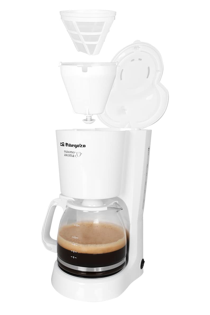 Orbegozo CG 4023 B - Cafetera de goteo, capacidad para 15 tazas, jarra de cristal, protección antigoteo, piloto luminoso de funcionamiento, mantiene el café caliente 30 minutos,