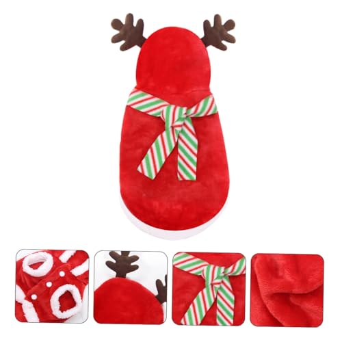 Disfraz Navidad para perros con bufanda, talla M miniatura 6