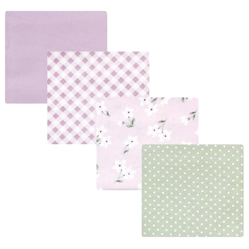 Image of Luvable Friends Little Treasure Flannel Receiving Blankets 4pk