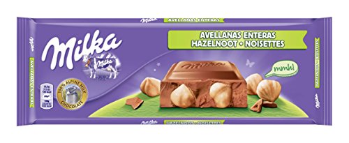 Milka Milk Chocolate Bar with Whole Hazelnuts 300g