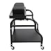 Portable Esthetician Trolley Cart Pedicure Foot Bath Trolley with Foldable Top & 4 Swivel Casters Portable Pedicure Cart Manicure Foot Rest Stand for Beauty Salons, Massage Parlors, Nail Salons(Black)
