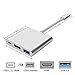 QCEs USB C to HDMI Adapter, USB-C Digital AV Multiport Adapter with 4K HDMI Video to TV/Mini Projector, USB 3.0, PD Charging Converter Hub Compatible with Apple iPhone 16 15, MacBook Pro, iPad