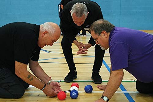 Handi Life Sport | Indoors Superior Classic Boccia Set | 13 Handsewn Boccia Balls | Medium-Soft Balls | Adaptive Sports