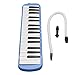 Melodica 32 Key Pianica Portable with Carrying Bag Short and Long Mouthpieces for Beginners Kids Gift Blue