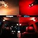 Yorkim Newest T10 LED Bulb Canbus Error Free 6-SMD Super Bright EMC Chips, 194 Interior LED For Dome Map Door Marker License Plate Trunk lights 168 W5W 2825 Sockets Pack of 10, red