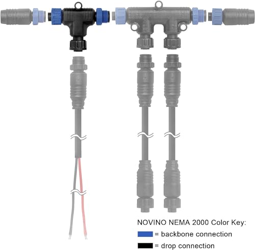 Image of NMEA 2000 T-Connector Compatible with Garmin Lowrance Simrad B&G & Navico Networks,NMEA 2000 (N2k) (Tee) T-Connector