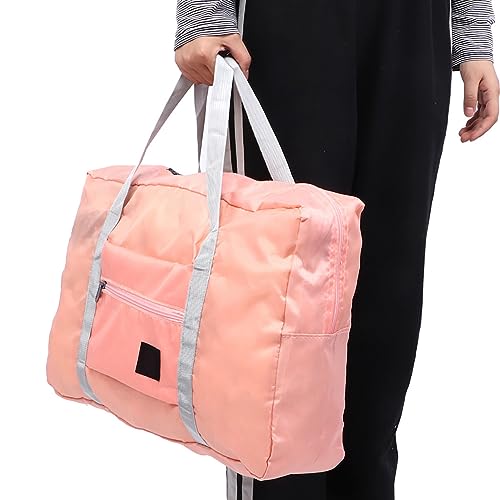Large Capacity Folding Travel Bag, Lightweight Duffle Bag, Travel Luggage Storage Bags Organizer, Overnight Bag for Men Women Organizer (Roseate)2