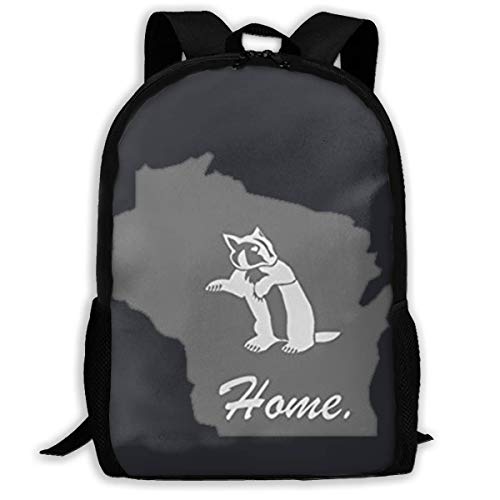 JNMJK W isconsin B Adger H ome Tate ditio Mochila Informal Escolar de Viaje