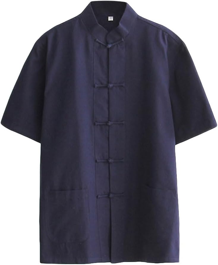 ZooBoo 100% Cotton Short Sleeve Kung Fu Shirt – Traditional Chinese Martial Arts Top for Men & Women