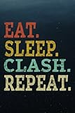  Sleep Diary - Vintage Gaming Clan - Eat Sleep Clash Repeat Meme: Sleep Log And Insomnia Activity Tracker Book Journal Diary Logbook to Monitor Track ... & Flexible For Adults Men & Women,Money