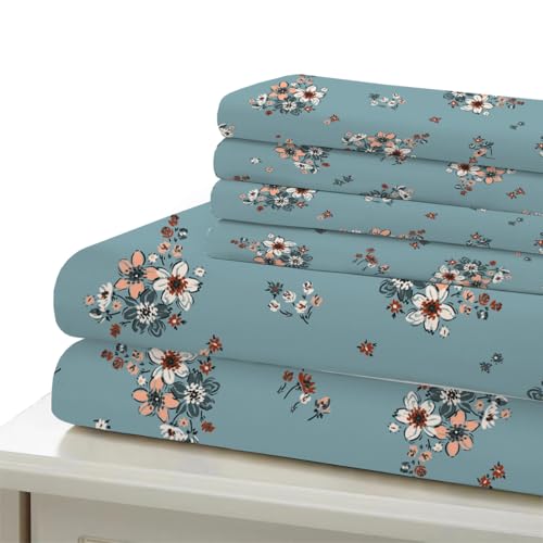 Parure de Lit Fleur 240x260 en Microfibre Premium Confort Supérieur