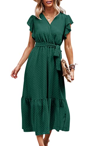 ASOMI Kleid Damen Sommer Kurzarm: Boho Herbst Wickelkleid Frühling Mode...