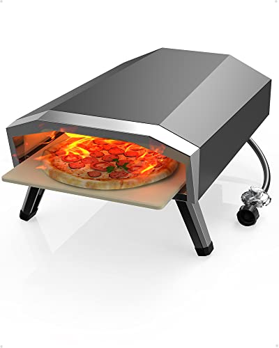 Riedhoff 12" Gas Pizza Oven, Outdoor Pizza Oven Propane With Foldable Legs, Portable Pizza Oven For Outside, Backyard, Camping, Party Cooking #TOP7