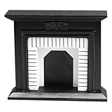 minkissy Chimenea Miniatura para Casa De Muñecas Mueble De Madera Escala Sala De Estar De Casa De Muñecas
