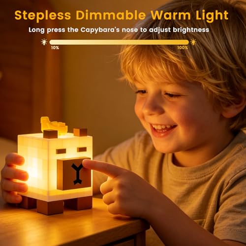 Lámpara de noche capibara para niños con 2 modos y temporizador miniatura 2