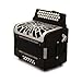 Hohner Compadre G/C/F 3-Row Diatonic Accordion - Black