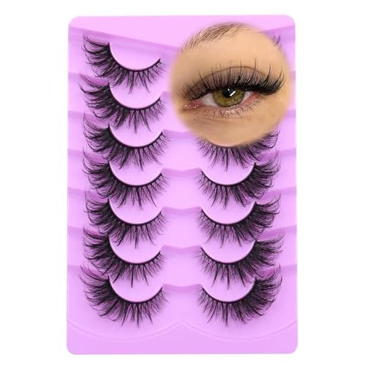 False Eyelashes Fairy Cat Eye Lashes Mink Fluffy Fox Eye Lashes Wispy Dramatic Eyelashes 20mm Fake Lashes 7 Pairs Pack by ALICE