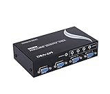 E-SDS 4-Port VGA Switch Video Audio Switcher Box (HDDB15 + 3.5mm) for PC Sharing