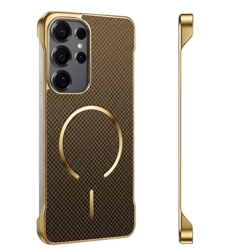 Coque Samsung S24 Ultra sans cadre marron et magnétique