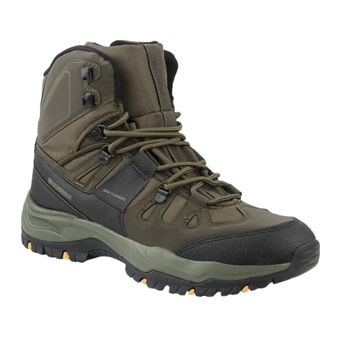 Image of FUEL Force Men's High-Ankle Boots | Rugged & Durable Synthetic Upper | Cushioned Footbed | EVA + Rubber Sole | Lace-Up Boots for Outdoor, Trekking, Hiking, Riding, Travel & Regular Use