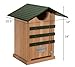 JCS Wildlife Screech Owl Nesting Box, Owl House, Cedar, with Poly Lumber Roof, Premium Build with Weather Proof Roof and Made in USA. Also for Saw-whet, Boreal, Elf owl, Kestrel & Others. Easy to