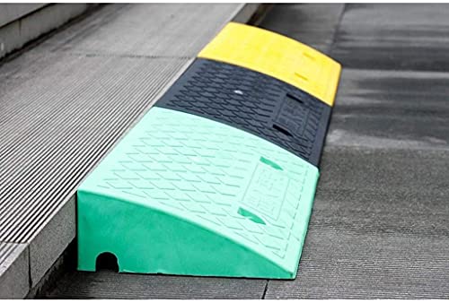 Rampa para bordillo de entrada, rampa de umbral para silla de ruedas de plástico, fácil de instalar, para bicicletas, utilidades públicas, escaleras exteriores, entradas escolares y peldaños miniatura 5
