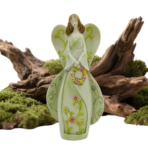 Statua fatata fatta a mano, scultura fantasy in resina, ornamento mitico | incantato comodino cottagecores, libro delle fiabe, statuetta in miniatura con dipinte