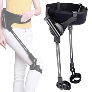 Lower Limb Assistance Walking Aid | Bionic Exoskeleton Legs | Hiking and Climbing Stairs Assist | 3 Level Adjustable Strength | for Adults Elderly, Mobility Walking Aid (Legs, S)
