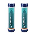 NU Aqua Reverse Osmosis Granular Activated Carbon Filter Cartridge Replacement - 10 Inch 1 Micron Universal GAC RO - 2 Pack of Premium Filters