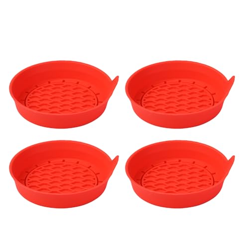 4PCS Portavasos para carro de silicona antideslizante rojo miniatura 6