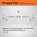Snappy Trap Special Double Kitchen Sink Drain Kit with Flexible P Trap, Ideal for Sinks with Limited Vertical Space, Easy No Tool Installation (DK-120 Silver)