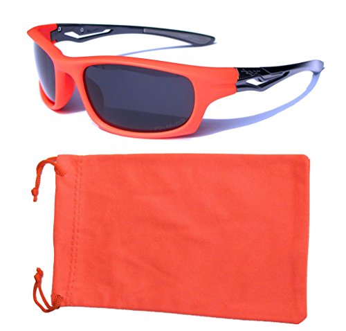 VertX Polarized Neon Sunglasses Sport Wrap Cycling Running Outdoor & Microfiber Pouch