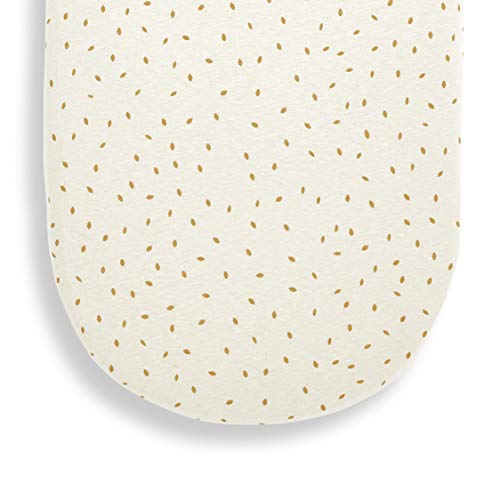 The Little Green Sheep Bettlaken für Babybett, Leinen, 280 g, mit honigfarbenem Reisdruck