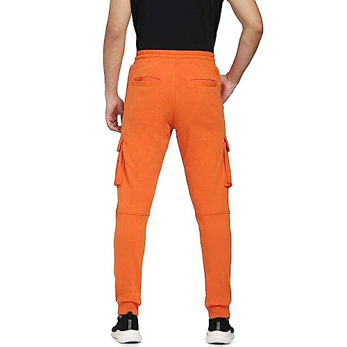 Image of Jack & Jones Men's Mid Rise Polyester Blend Regular Fit Trackpants