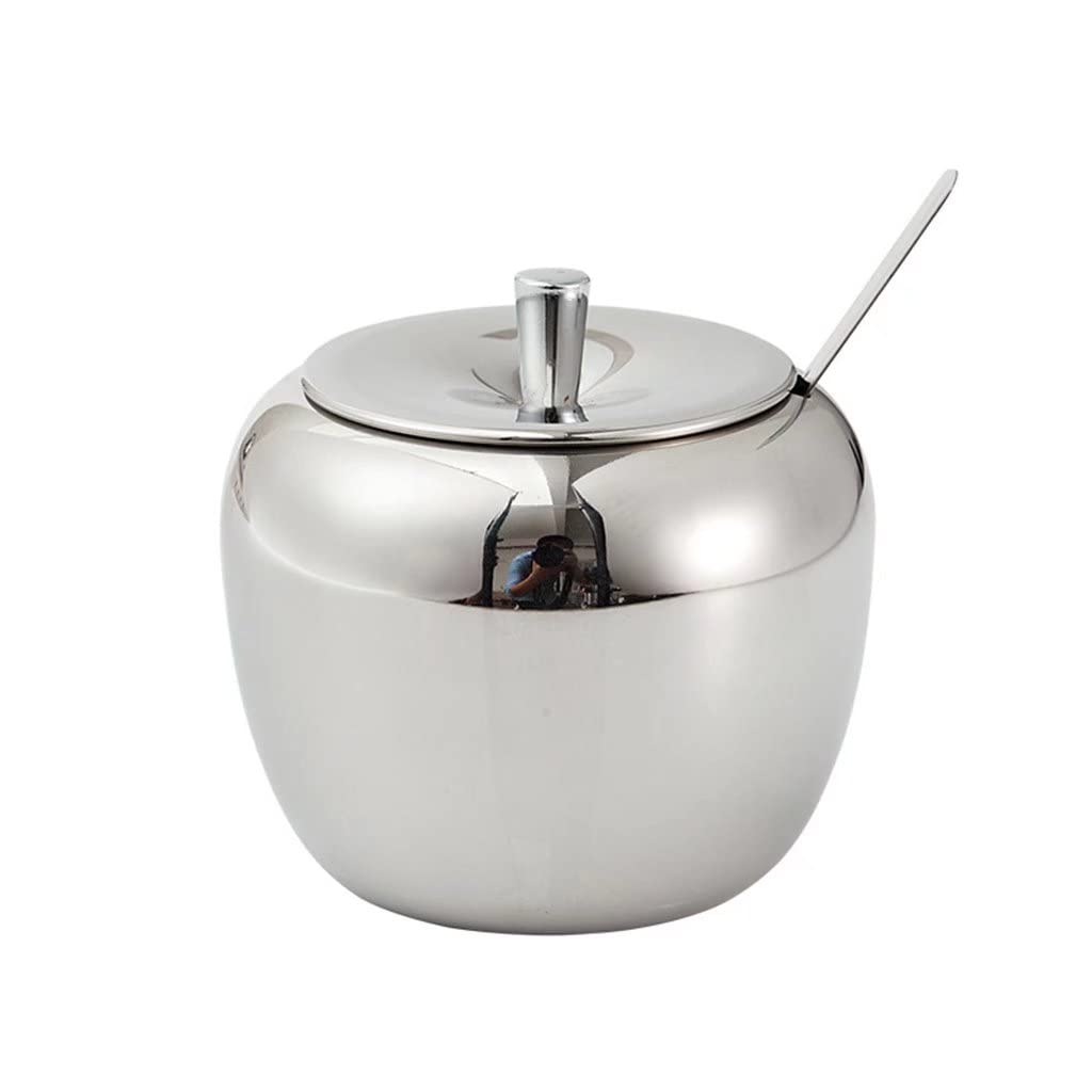 Pot à épices en inox en forme de pomme pour sel et café