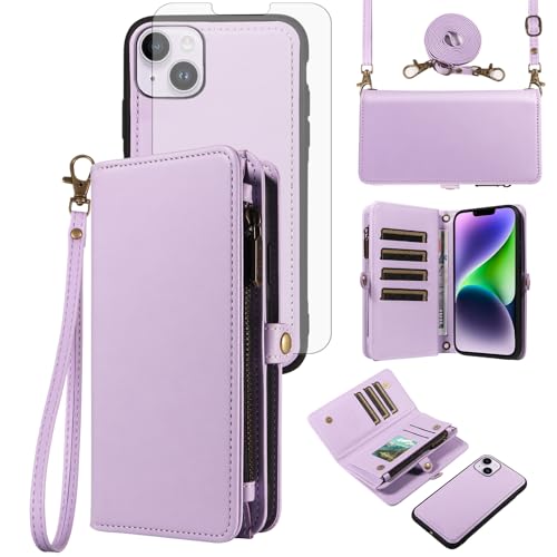 Coque iPhone 14 Plus Asuwish violette évite rayures et chutes au quotidien