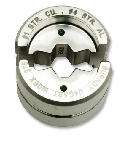 U4Cabt Burndy U Compression Die #4 Awg Aluminum Green 375