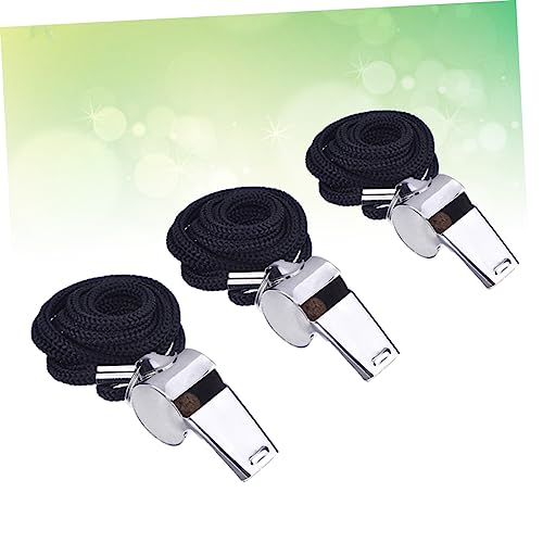 Silbatos metálicos con cordón Hanabass 3 piezas miniatura 4