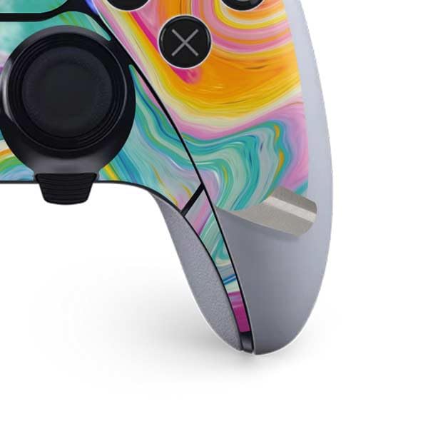 Skinit Decal Gaming Skin Compatible with PS5 DualSense Edge Pro Controller - Officially Licensed Pink Hair Anime Gamer Girl by Ivy Dolamore Design: Teal - EVBSHD10