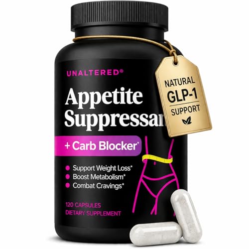 UNALTERED Appetite Suppressant for Women - Helps Manage Cravings, Promotes Fullness, & Supports Weight Loss - Natural Dietary Supplement with Chromium Picolinate & Glucomannan - 120 Vegan Capsules